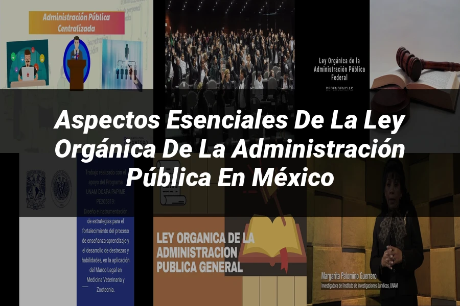 "Aspectos esenciales de la ley orgánica de la administración pública en México"