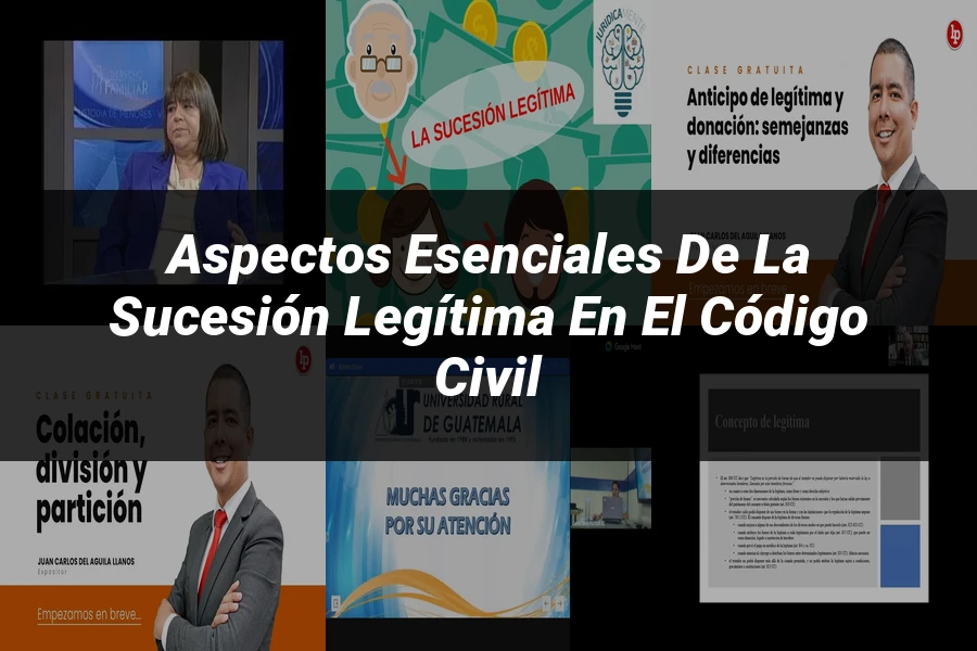 "Aspectos esenciales de la sucesión legítima en el Código Civil"