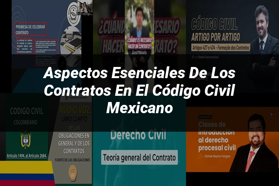 "Aspectos esenciales de los contratos en el Código Civil Mexicano"