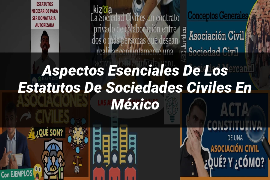 "Aspectos esenciales de los estatutos de sociedades civiles en México"