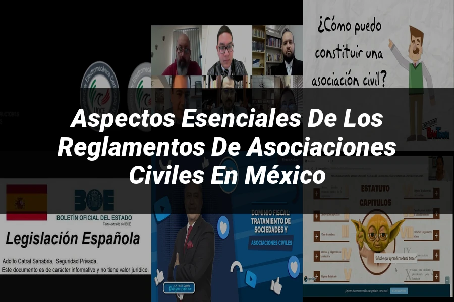 "Aspectos esenciales de los reglamentos de asociaciones civiles en México"