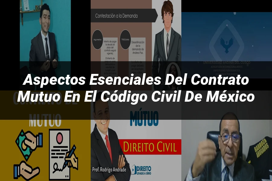 "Aspectos esenciales del contrato mutuo en el Código Civil de México"