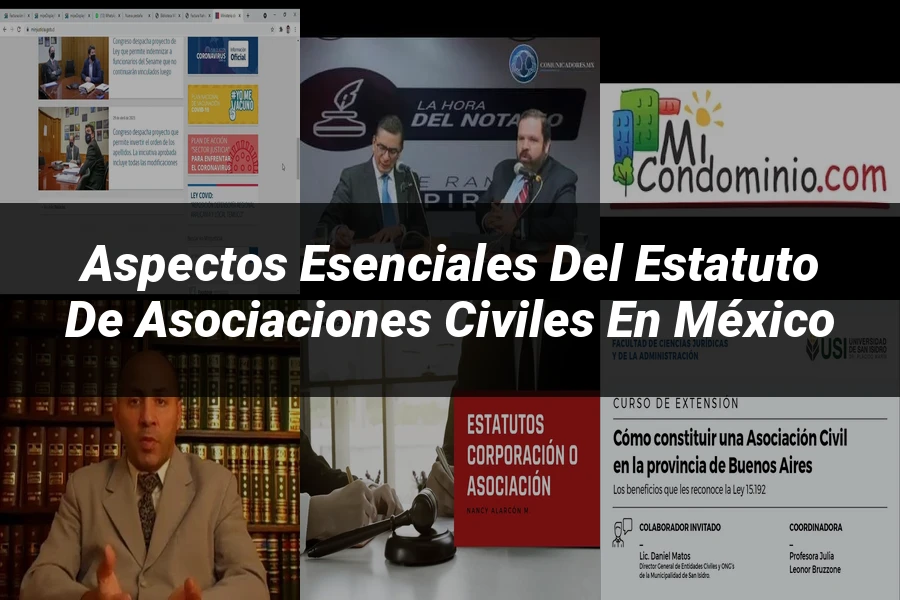 "Aspectos esenciales del estatuto de asociaciones civiles en México"