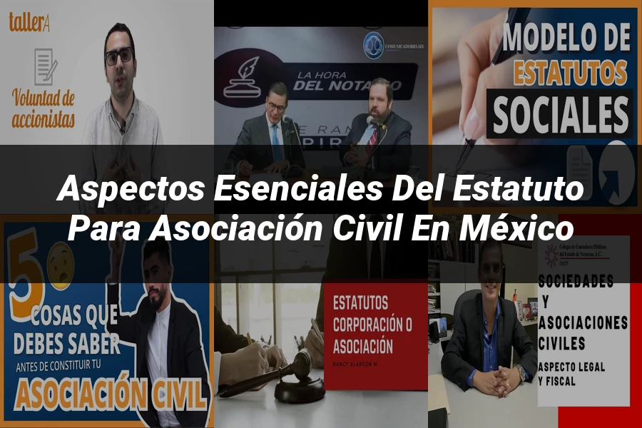"Aspectos esenciales del estatuto para asociación civil en México"