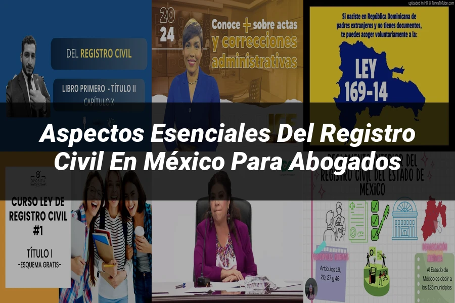 "Aspectos esenciales del registro civil en México para abogados"