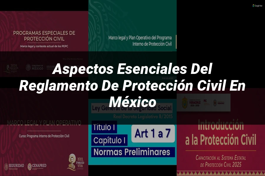 "Aspectos esenciales del reglamento de protección civil en México"