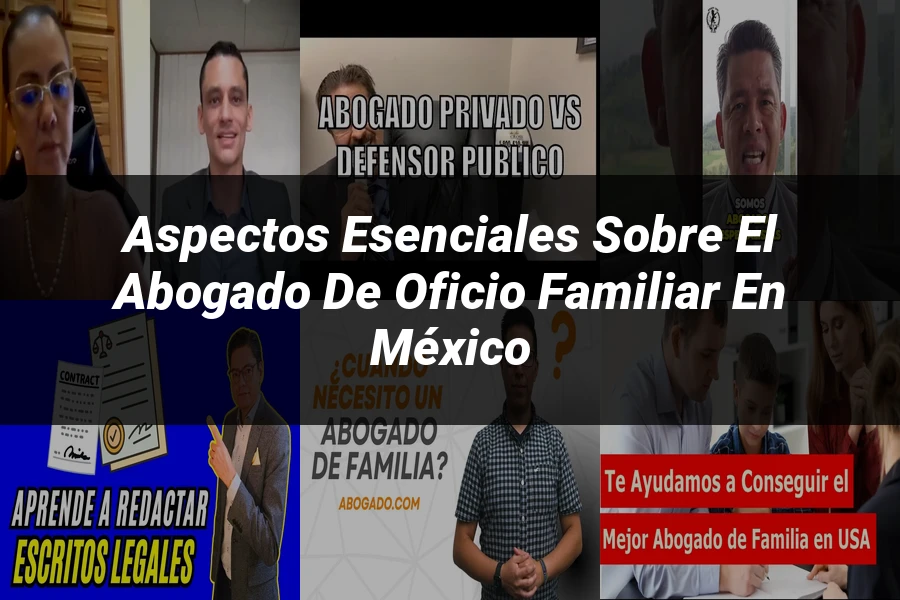 "Aspectos esenciales sobre el abogado de oficio familiar en México"