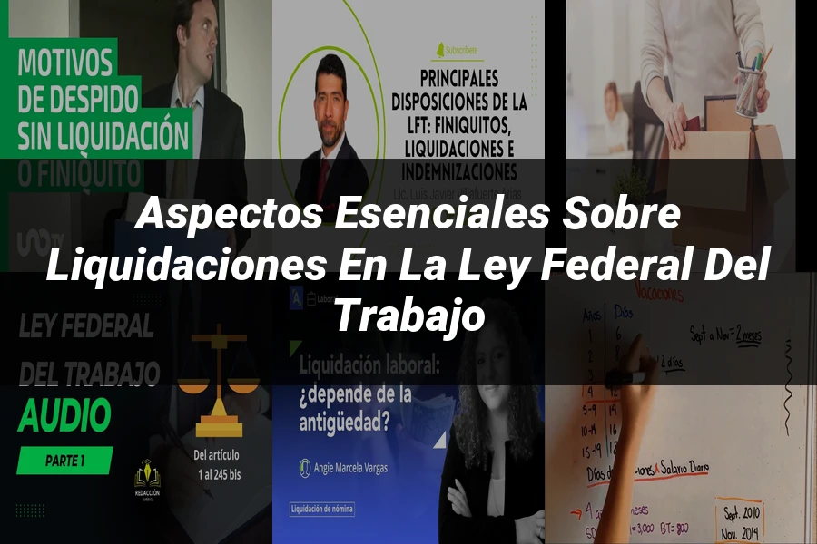 "Aspectos esenciales sobre liquidaciones en la Ley Federal del Trabajo"