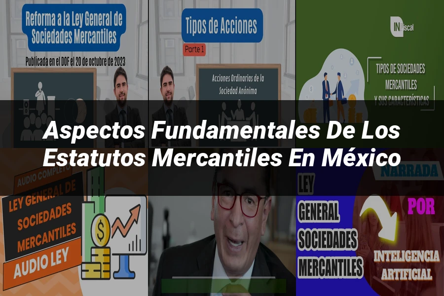 "Aspectos fundamentales de los estatutos mercantiles en México"