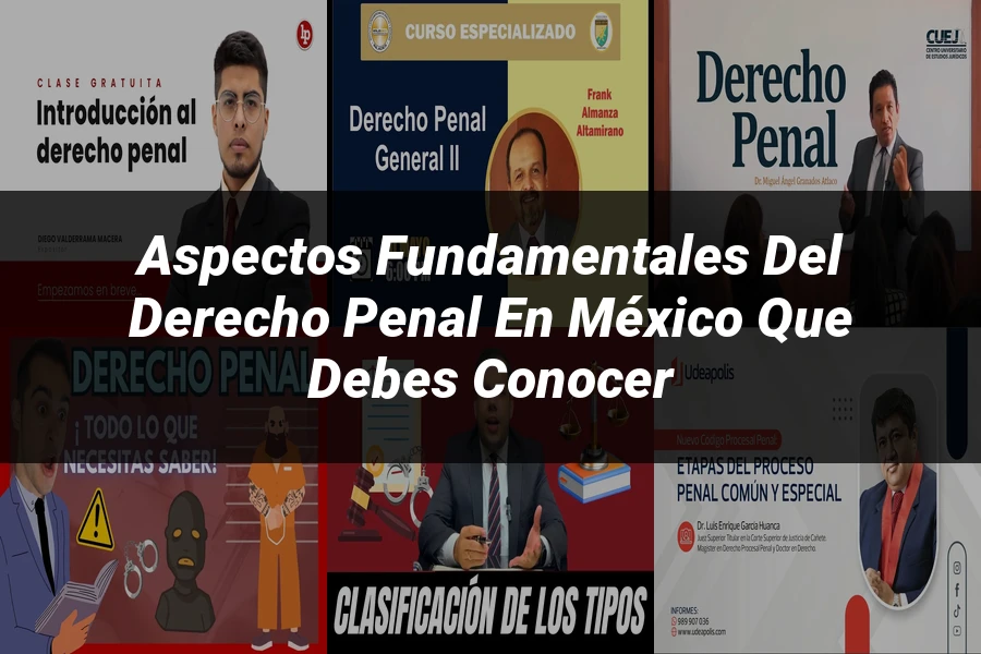 "Aspectos fundamentales del derecho penal en México que debes conocer"