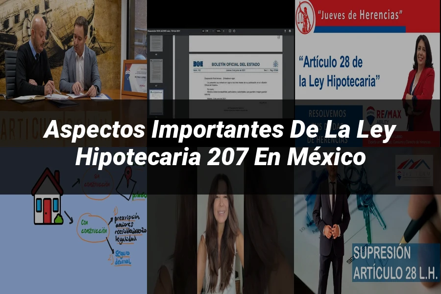 "Aspectos importantes de la ley hipotecaria 207 en México"