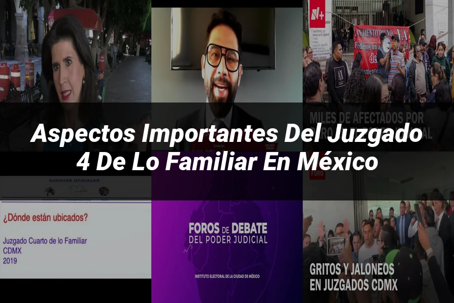 "Aspectos importantes del juzgado 4 de lo familiar en México"