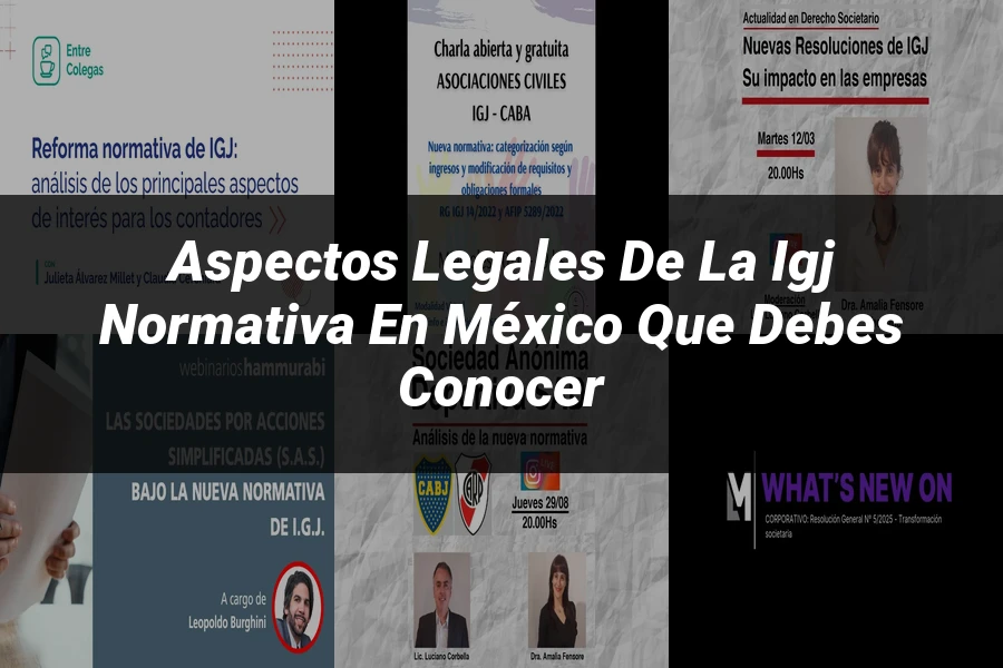 "Aspectos legales de la IGJ normativa en México que debes conocer"