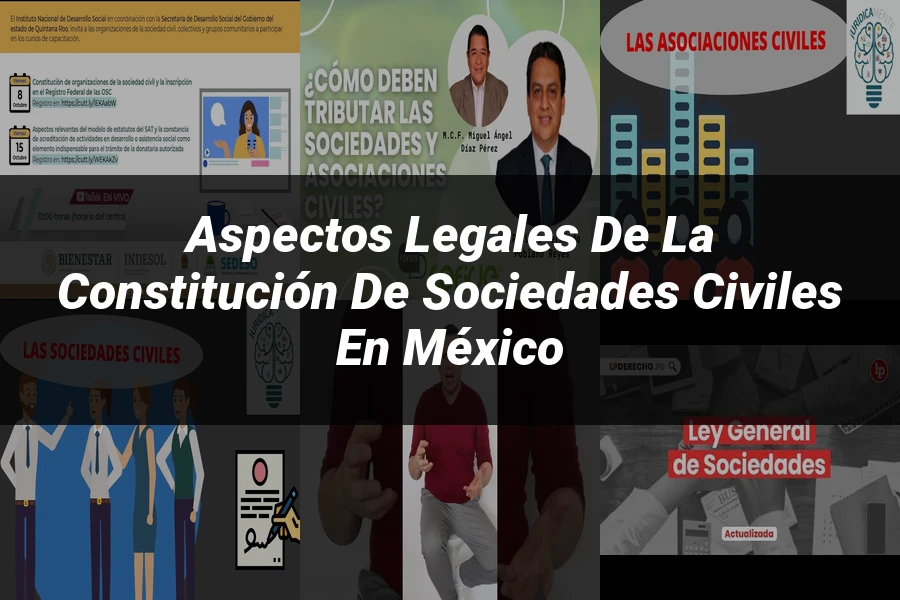 "Aspectos legales de la constitución de sociedades civiles en México"