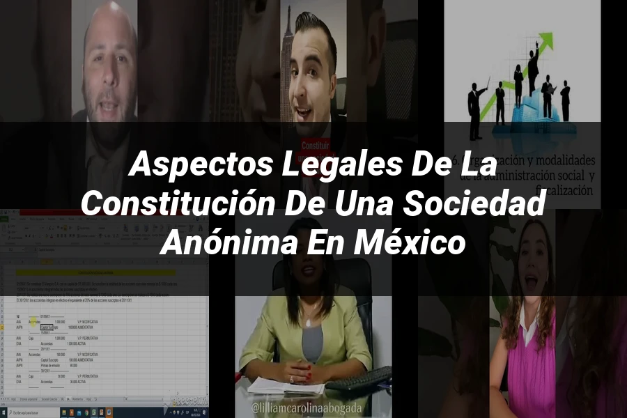 "Aspectos legales de la constitución de una sociedad anónima en México"