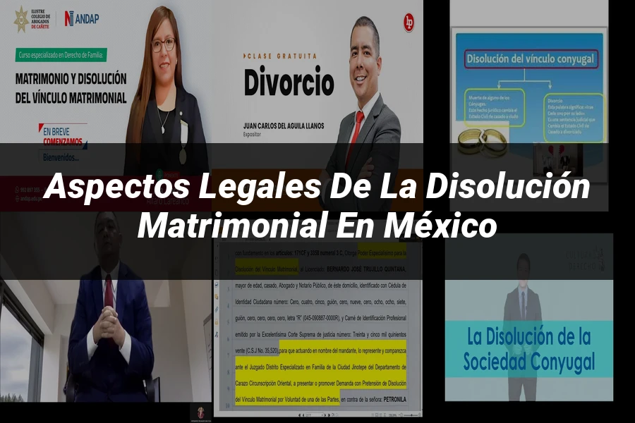"Aspectos legales de la disolución matrimonial en México"