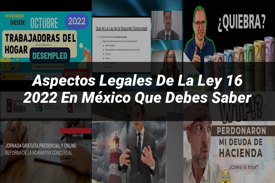 "Aspectos legales de la ley 16 2022 en México que debes saber"