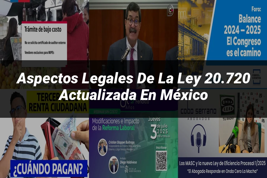 "Aspectos legales de la ley 20.720 actualizada en México"