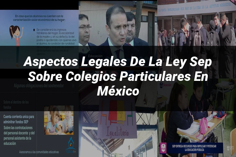 "Aspectos legales de la ley SEP sobre colegios particulares en México"