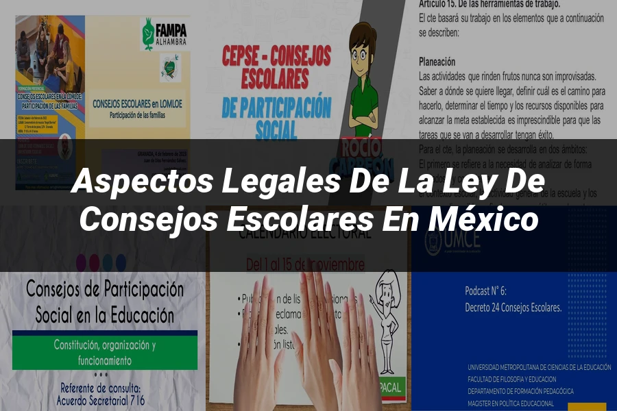 "Aspectos legales de la ley de consejos escolares en México"