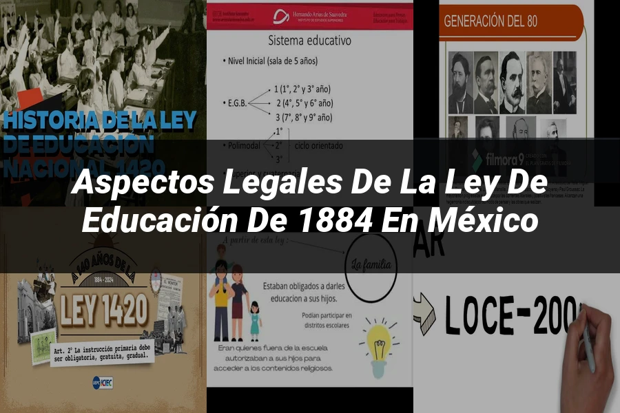 "Aspectos legales de la ley de educación de 1884 en México"