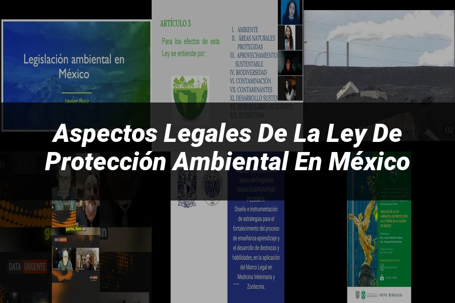 "Aspectos legales de la ley de protección ambiental en México"