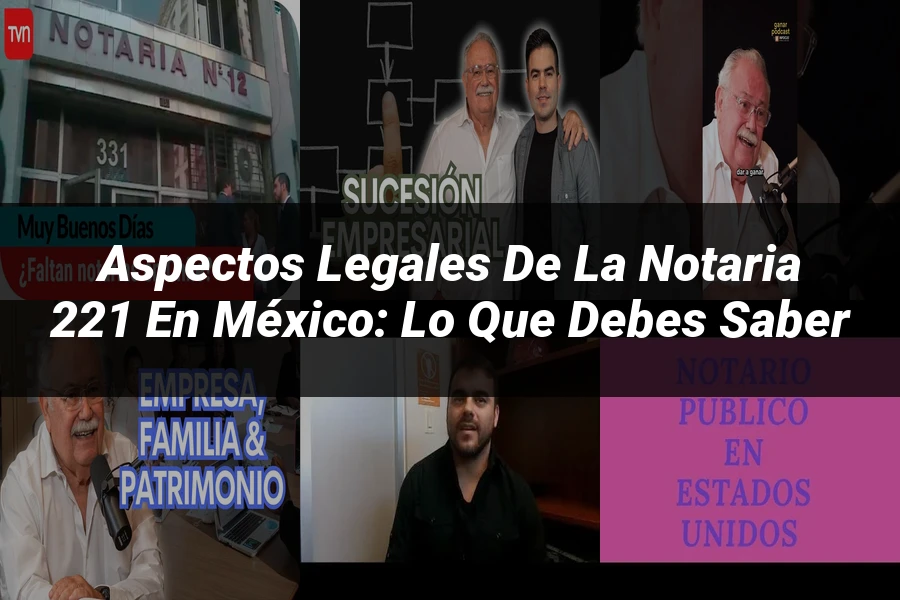 "Aspectos legales de la notaria 221 en México: lo que debes saber"