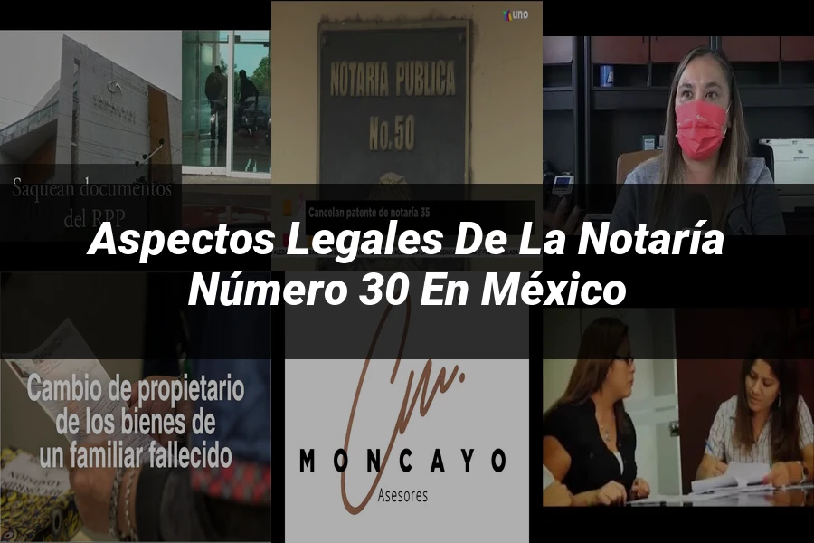 "Aspectos legales de la notaría número 30 en México"