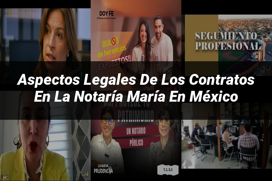 "Aspectos legales de los contratos en la notaría María en México"