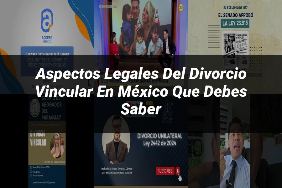 "Aspectos legales del divorcio vincular en México que debes saber"
