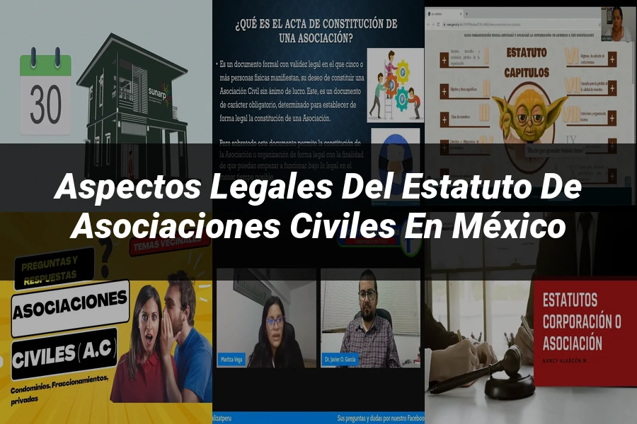 "Aspectos legales del estatuto de asociaciones civiles en México"