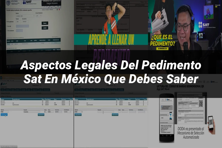 "Aspectos legales del pedimento SAT en México que debes saber"