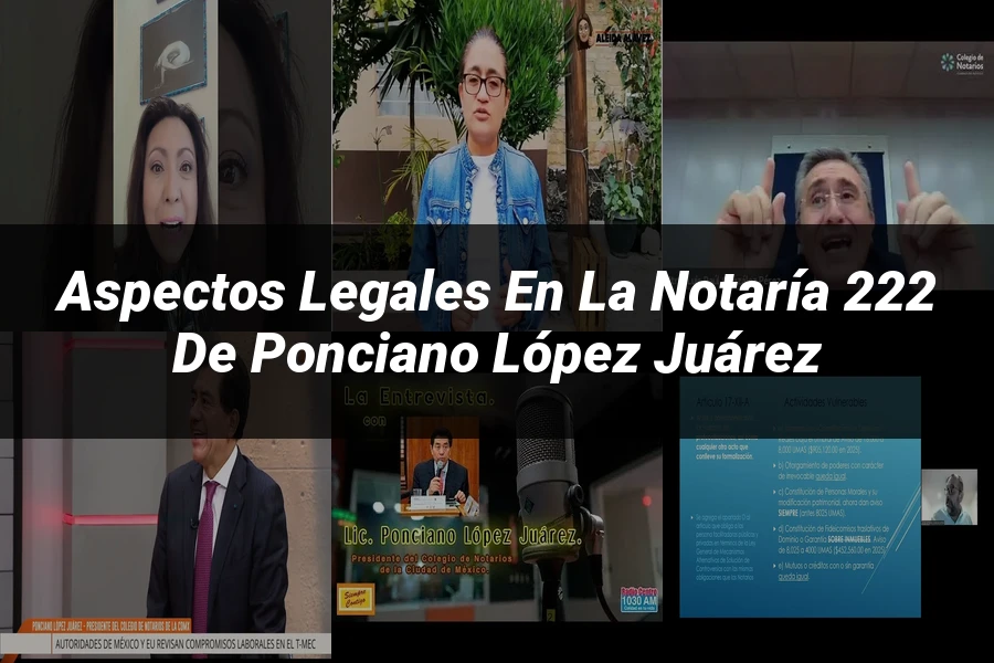 "Aspectos legales en la Notaría 222 de Ponciano López Juárez"