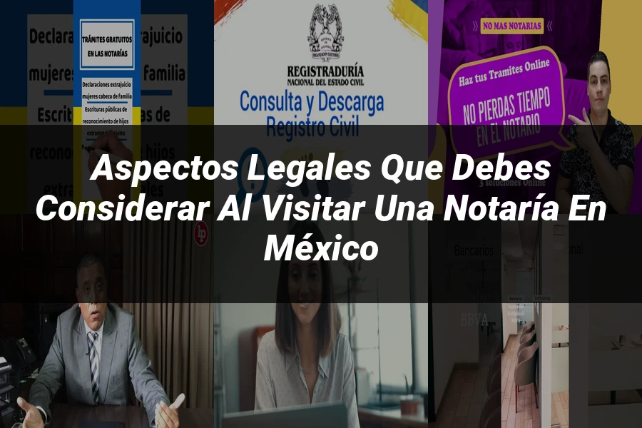 "Aspectos legales que debes considerar al visitar una notaría en México"