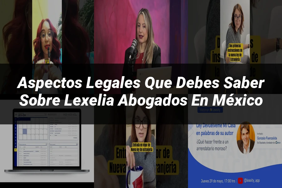 "Aspectos legales que debes saber sobre lexelia abogados en México"