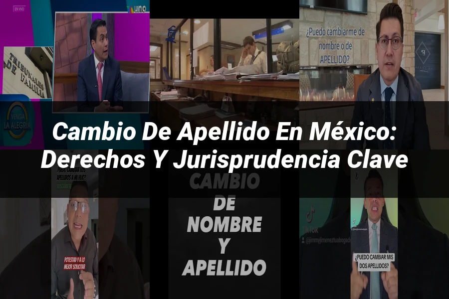"Cambio de Apellido en México: Derechos y Jurisprudencia Clave"