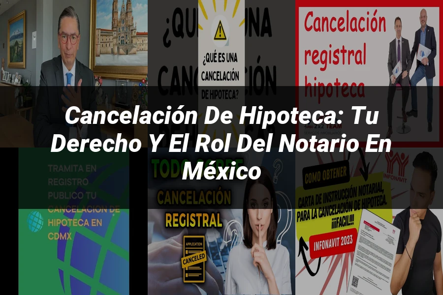"Cancelación de Hipoteca: Tu Derecho y el Rol del Notario en México"