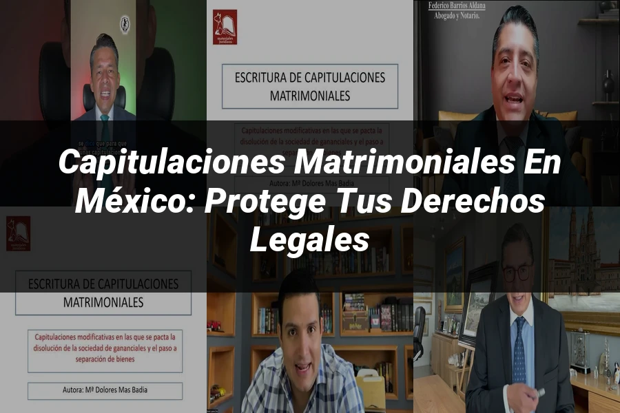 "Capitulaciones Matrimoniales en México: Protege tus Derechos Legales"