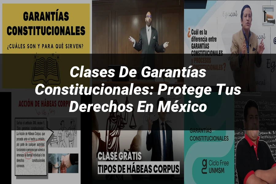 "Clases de Garantías Constitucionales: Protege tus Derechos en México"
