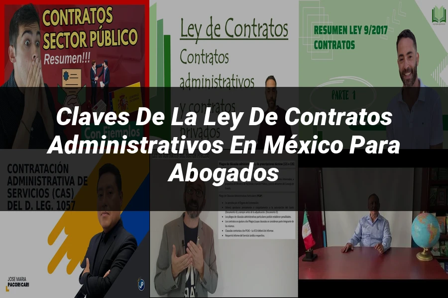 "Claves de la Ley de Contratos Administrativos en México para Abogados"