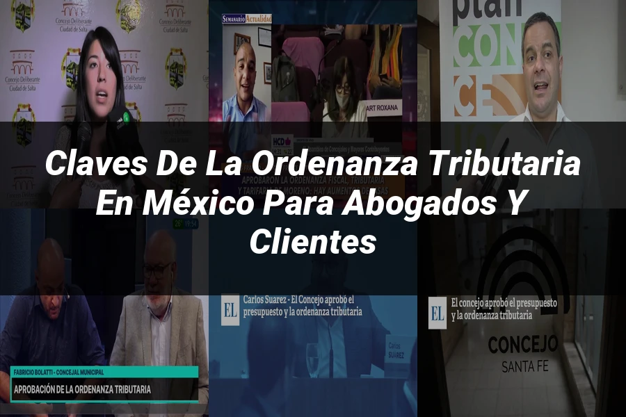 "Claves de la Ordenanza Tributaria en México para Abogados y Clientes"
