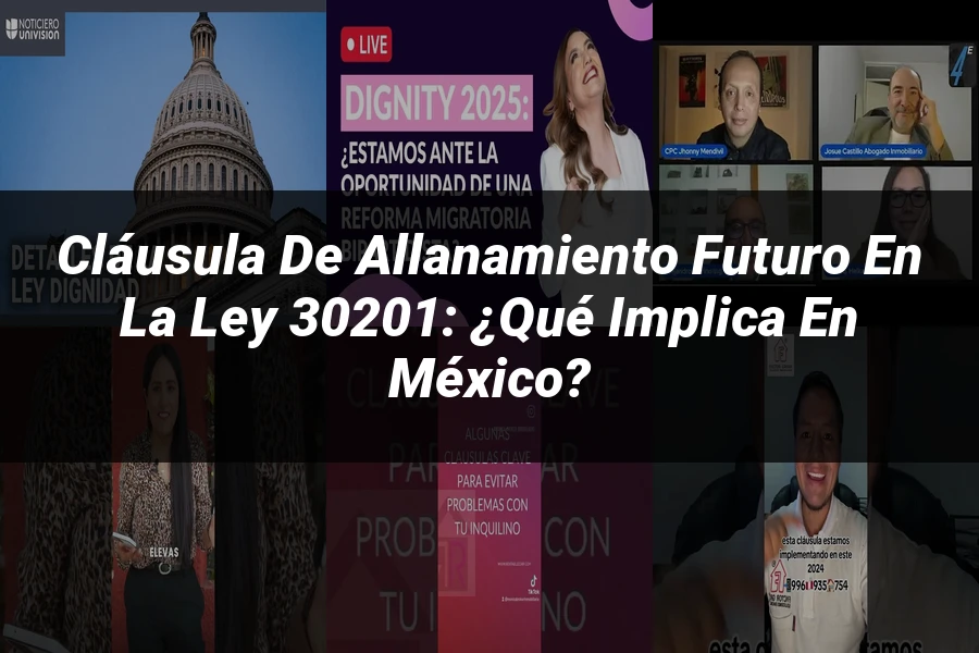 "Cláusula de allanamiento futuro en la ley 30201: ¿Qué implica en México?"