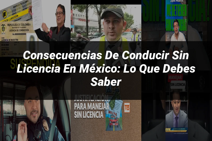 "Consecuencias de conducir sin licencia en México: lo que debes saber"