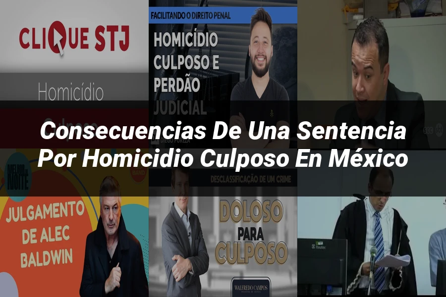 "Consecuencias de una sentencia por homicidio culposo en México"