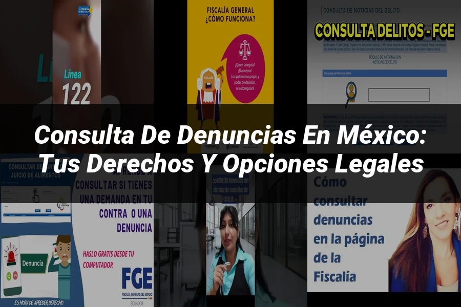 "Consulta de denuncias en México: tus derechos y opciones legales"