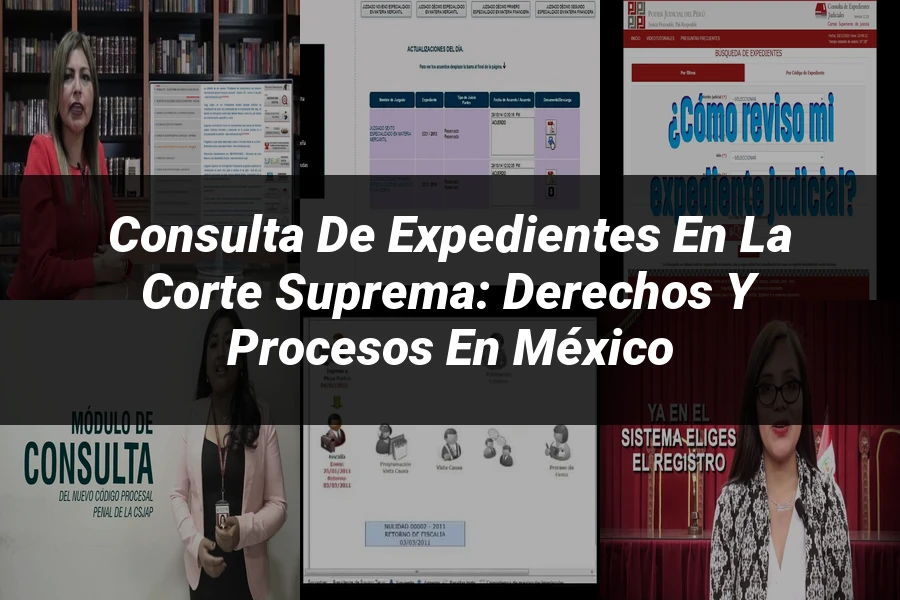 "Consulta de expedientes en la Corte Suprema: derechos y procesos en México"