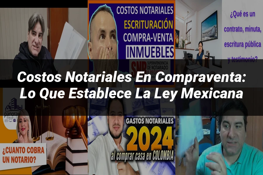 "Costos Notariales en Compraventa: Lo Que Establece la Ley Mexicana"