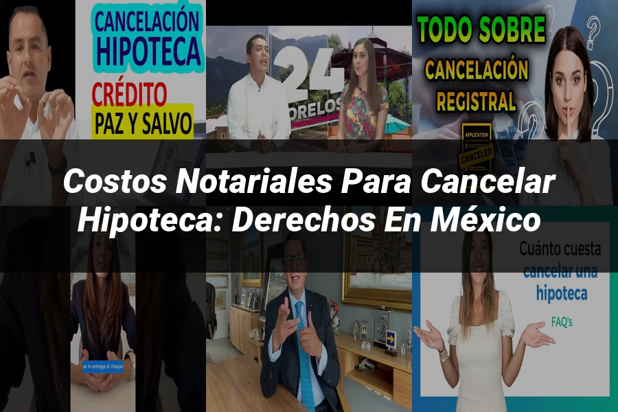 "Costos Notariales para Cancelar Hipoteca: Derechos en México"