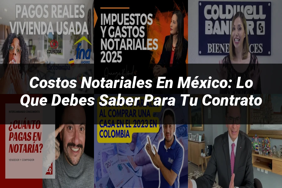 "Costos notariales en México: lo que debes saber para tu contrato"