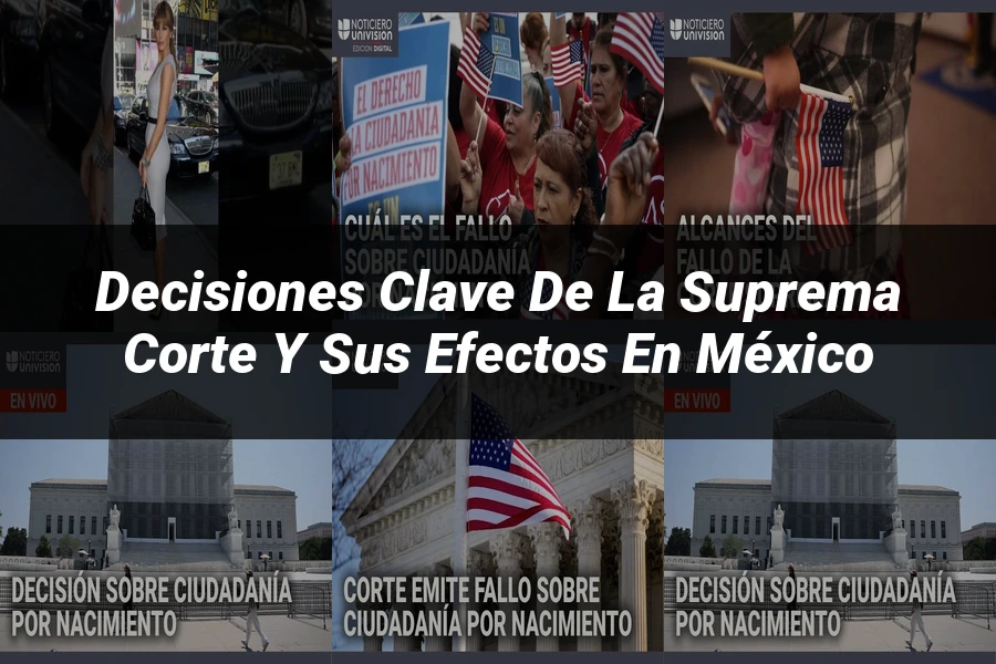 "Decisiones Clave de la Suprema Corte y sus Efectos en México"